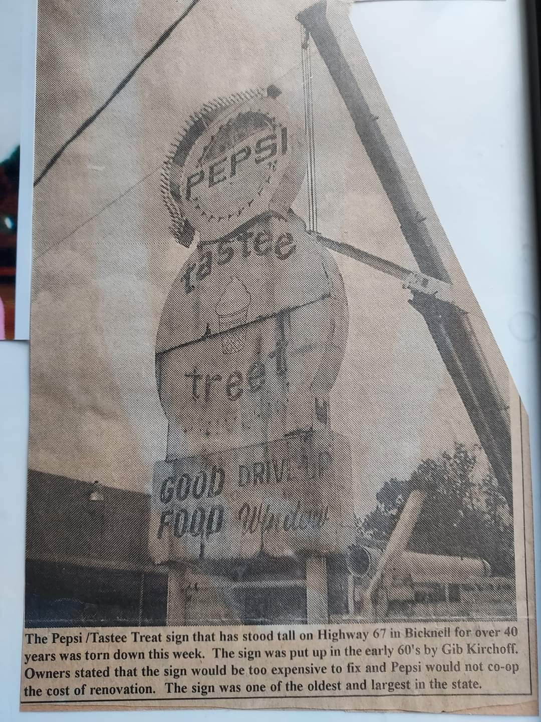 I miss the Tastee Treet sometimes